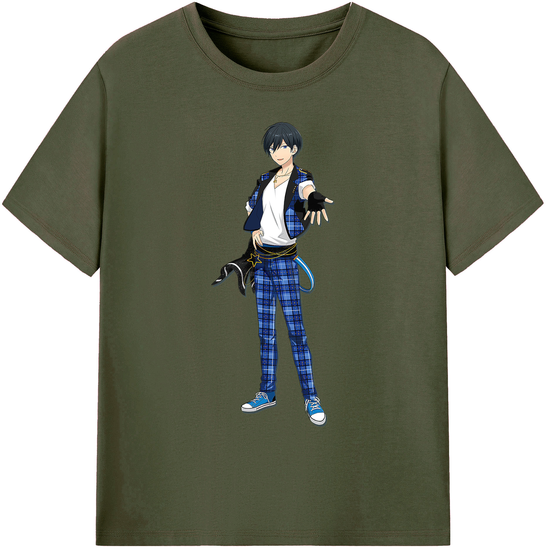 （画像用） あんさんぶるスターズ! Ensemble Stars 綿100％ メンズ半袖Tシャツ｜肌触りやわらか＆通気性